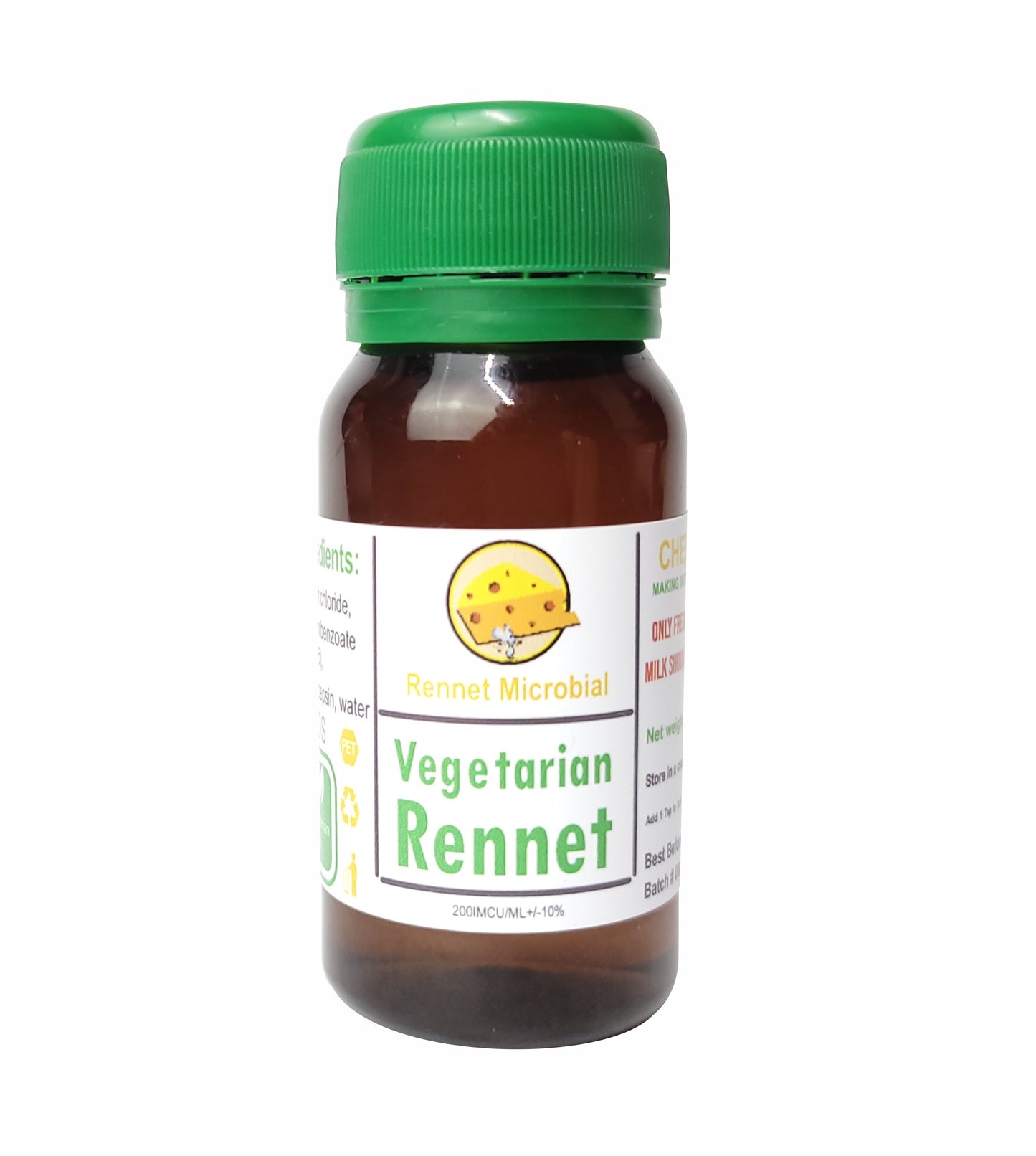 Microbial Rennet 50 ML Vegetarian Coagulant for Cheese