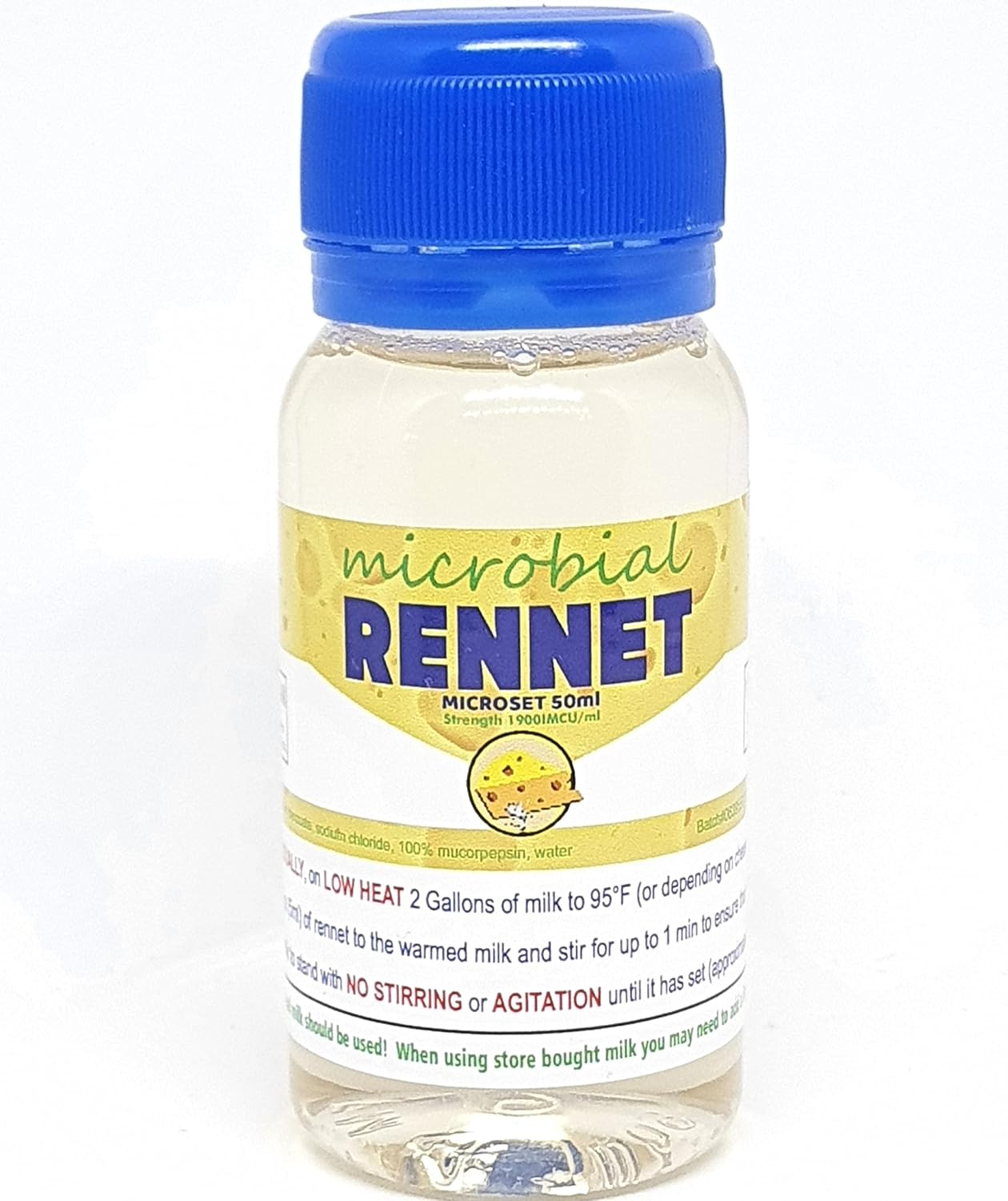 RENNET Microbial Liquid Cheese Coagulant Microset 50ml – Beginner‑Friendly, Works with Shop‑Bought Milk
