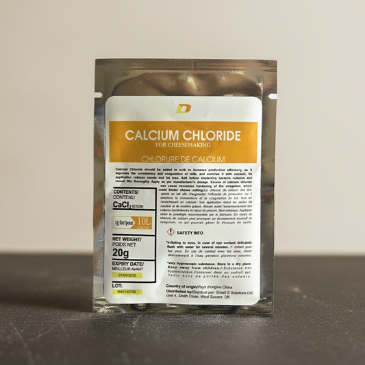Calcium Chloride Flakes 20 g - Food Grade CaCl₂ Dihydrate 77% - Cheese Making Additive