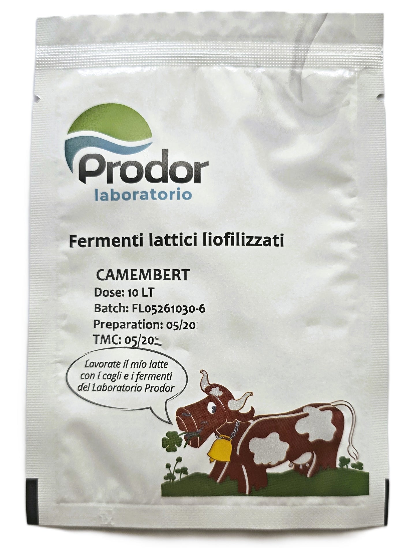 Camembert Starter Culture & Penicillium Candidum | Thermophilic Lactic Ferments with Low Post‑Acidification | Dose for 10 L Milk