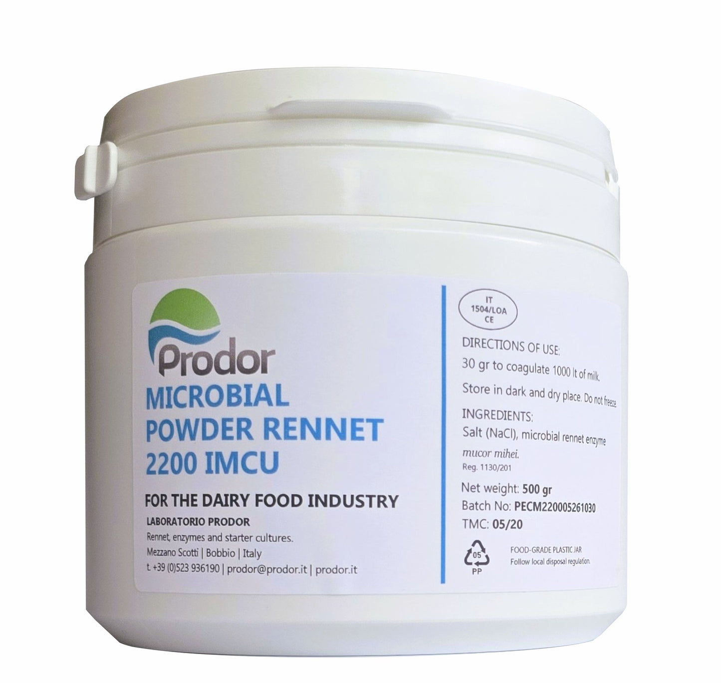 Microbial Rennet Powder 500 g | Dorolase | 2200 IMCU | Professional Coagulant for Cheese Making | Mucor Miehei Fermentation | Consistent Curd Formation
