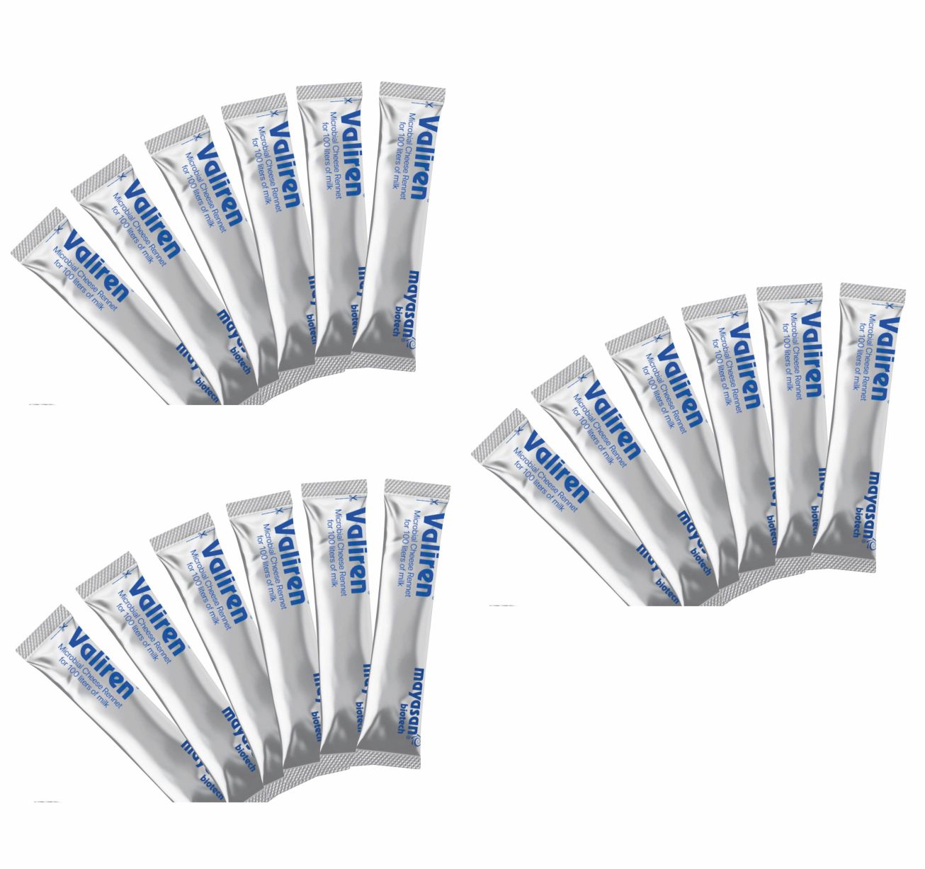 Pack of 18 Rennet Coagulant Granules Sticks - 1 Stick for 100 litres Milk - Cheese Making Coagulant