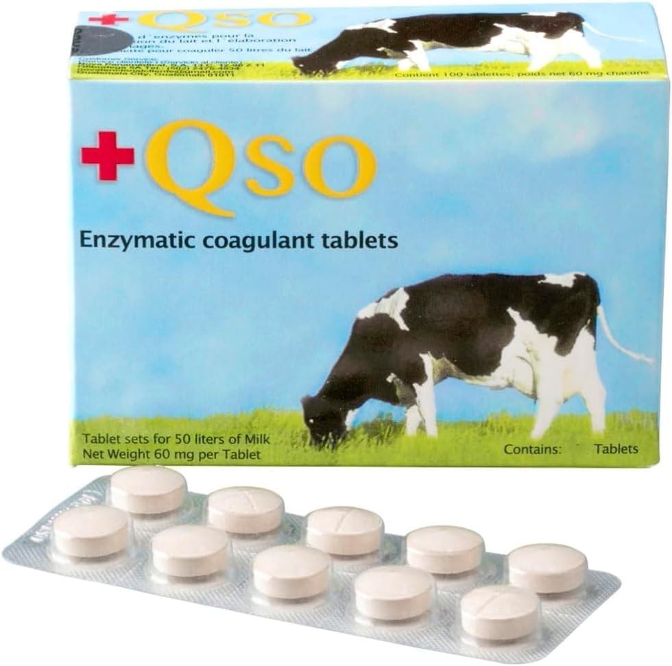Enzymatic Rennet Tablets 10 Pack – Vegetarian Non‑Animal Coagulant for Home Cheese Making – Ideal for Mozzarella, Cheddar, Feta